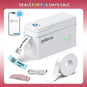 P31S Bluetooth Thermal Label Printer, Wireless Mini Sticker Printer with Tape,  Portable Thermal Printer For Study Notes, Barcode,Memos, Fillers, DealsForYouDays