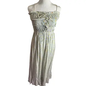 NEW!! Jessica Simpson Women Flare Sleeveless Maxi Cotton Dress (L)