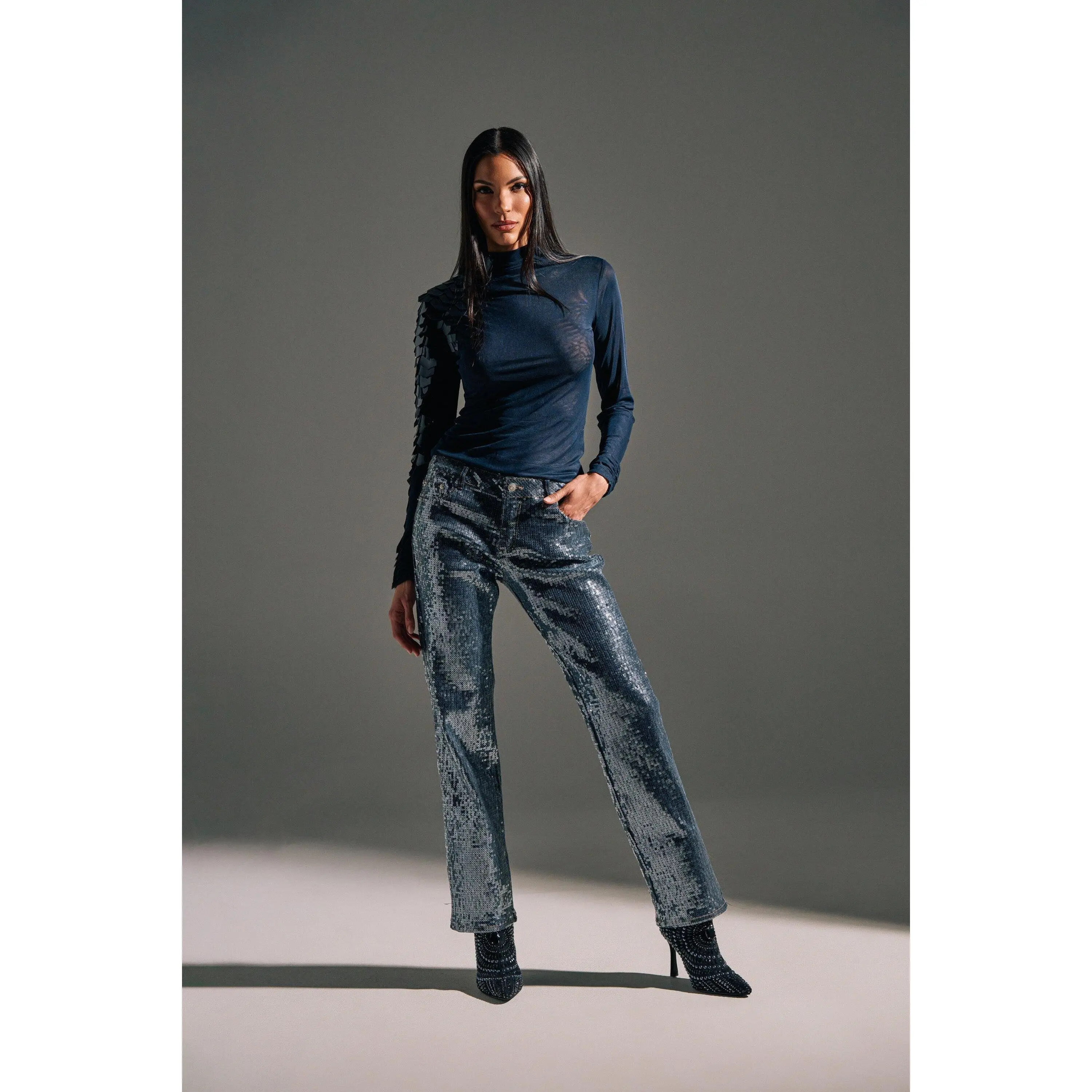 ASHTON SEQUIN DENIM PANT