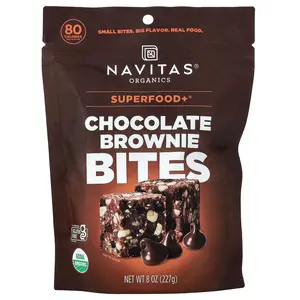 Navitas Organics Superfood+®, Chocolate Brownie Bites, 8 oz (227 g)