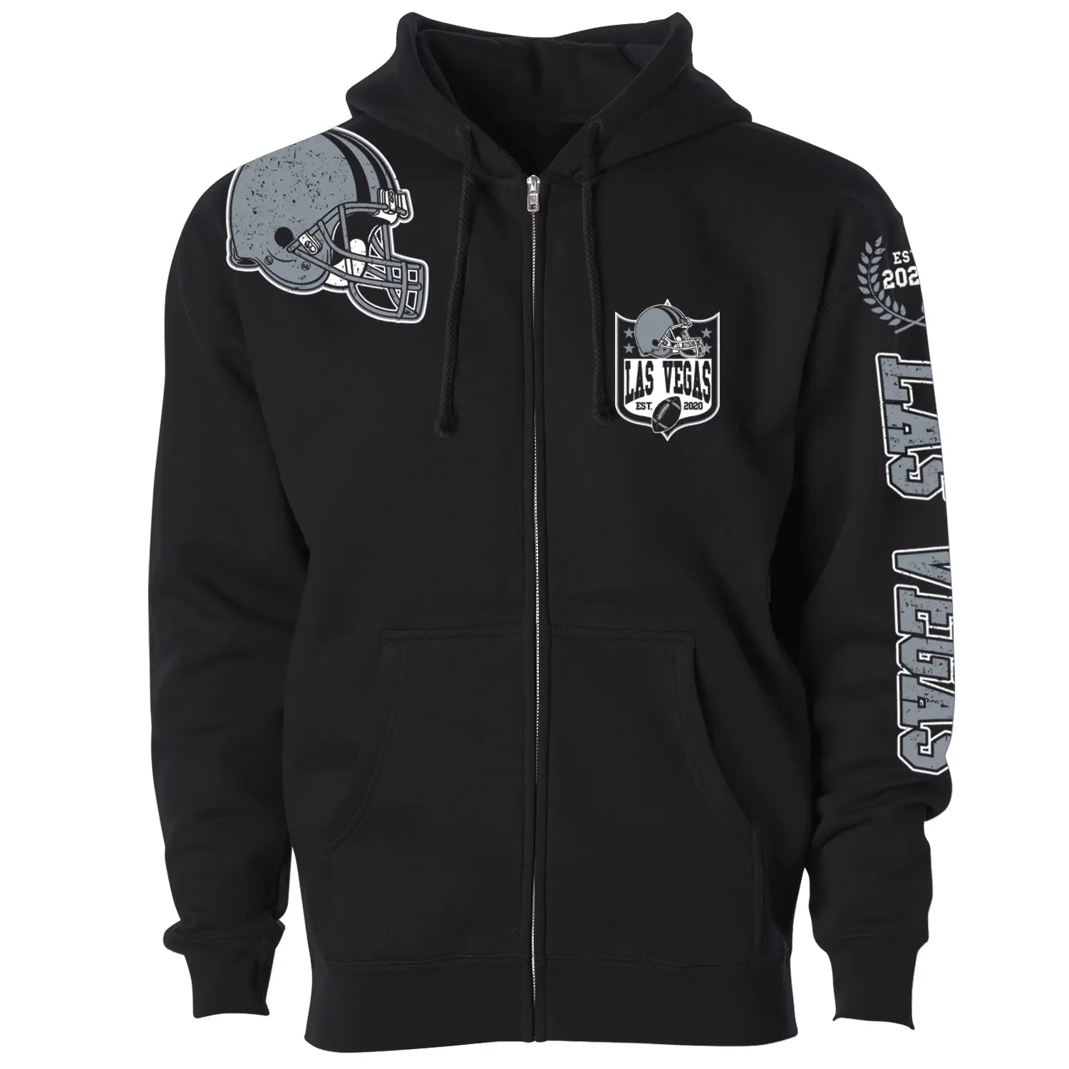 Men Football Home Team Zip Up Hoodie - Las Vegas Men Football Home Team Zip Up Hoodie - Las Vegas
