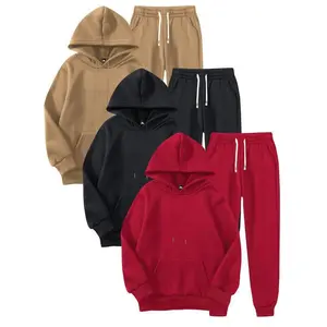 MF new 2024men's 3PCs hoodie & sweatpants set-casual, stretchy polyester with pockets for spring/falldandy Solid Tracksuit Sporty Style Outfits