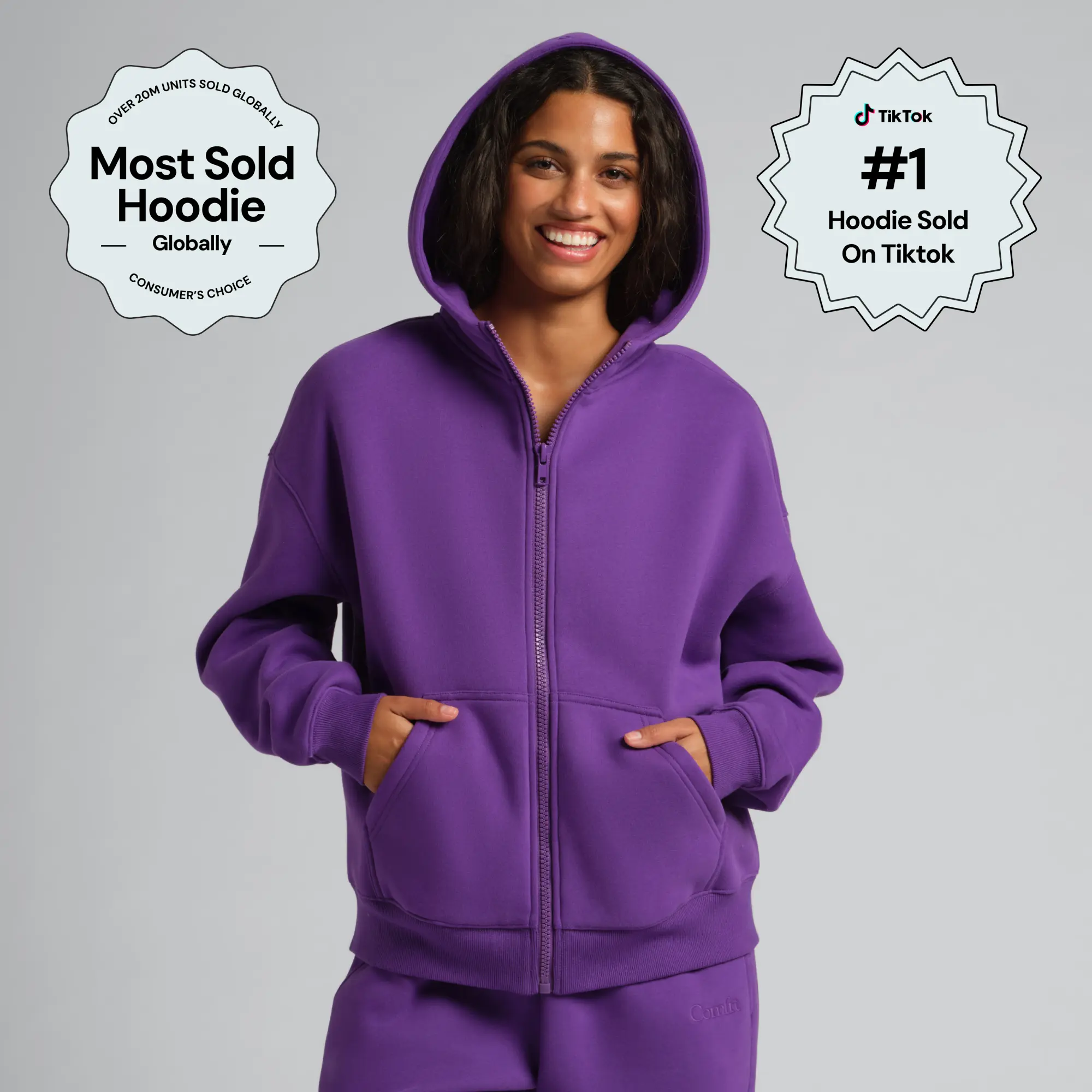 Comfrt | Basic Crop Zip Hoodie | Soft Cropped Zip Up Hoodie For Everyday Wear Comfrt | Basic Crop Zip Hoodie | Soft Cropped Zip Up Hoodie For Everyday Wear