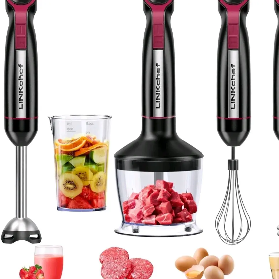 Hand Blender, 20-Speed Electric Handheld Blender for Smoothies, Soups, and Baby Food
