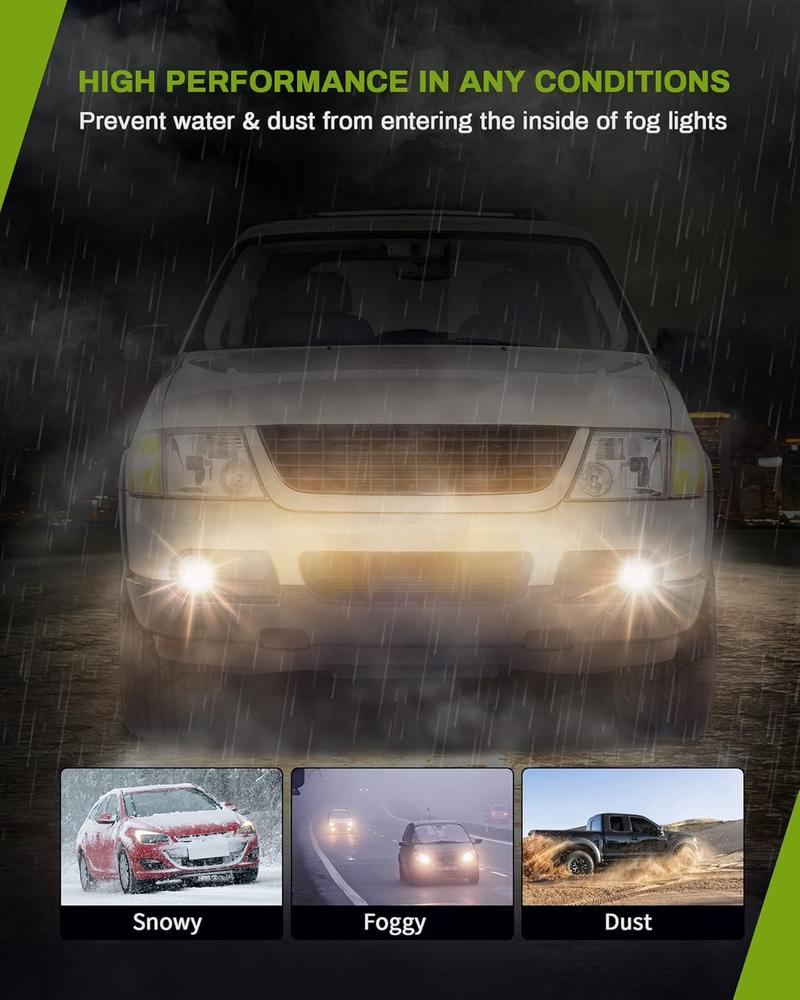 YITAMOTOR Fog Lights Compatible with 2002-2005 Ford Explorer 02-05 Fog Light Replacement,with 12V 42W H10 Bulbs,OE Style Real Glass Clear Lens