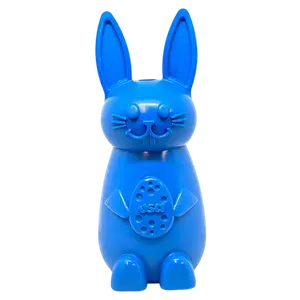 Bunny eChew Durable Nylon Chew and Enrichment Toy for Dogs - FDA Compliant, Non-Toxic, USA Made, Dishwasher Safe, Reduces Problem Chewing, Fresh Breath, 5.5" Tall, 2.5" Diameter - Cute
