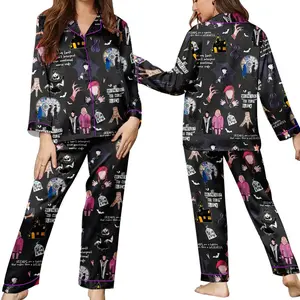 Nevermore Academy Pajamas Set, Addams Inspired Sleepwear, Gothic Fashion, Halloween Costume, Raven Academy Pajamas Set