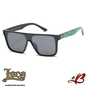 LOCS Leaf Legend Shades Flat Top OG Glossy or Matte Cannabis MJ Leaf Print Arms Cholo Gangster Retro Modern Style Luxury  Sunglasses Original Authentic Genuine Hardcore Locs For Men And Women tiktok shop Black Signature