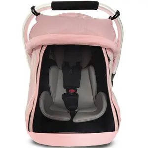 CarSeat Covers for Babies - Universal Baby Car Seat Covers for Girl Summer Infants Carseat Covers Breathable with Inner Bug Nets Covers Dustproof Privacy Shade Protection Baby Covers with Hoop