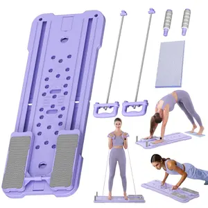 All-in-One Pilates Board I Foldable Home Ab& Core Trainer with Resistance Bands I FullBody Workout Equipment