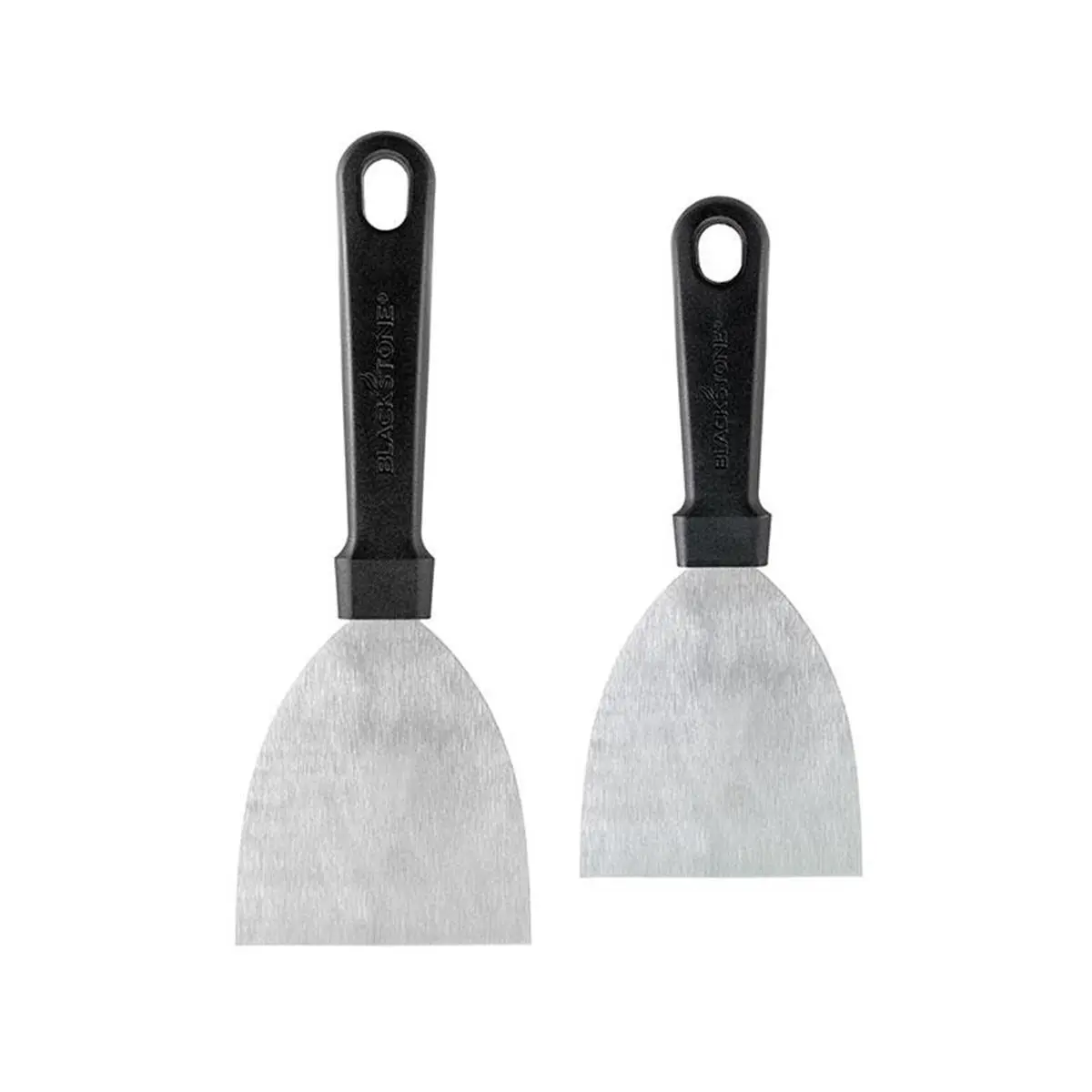 BLACKSTONE 4-in Heat-Resistant 14 Gauge Stainless Steel Utensil Set - 2-Pack Scraper with Plastic Handles, Solid Blade, Commercial Grade Cooking Gear for Griddle Scraping, Commercial Fit