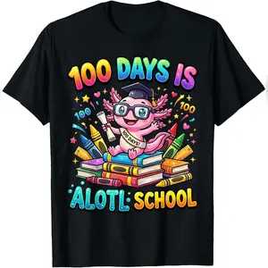 100 Days Is Alotl School Shirt Funny 100th Day Meme Tee T-Shirt Comfy Everyday T-Shirt