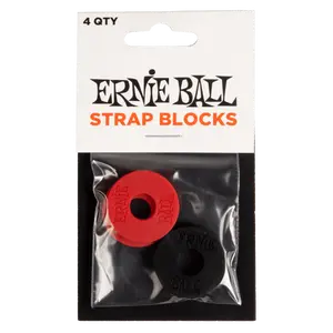 Ernie Ball - Strap Blocks - Red & Black