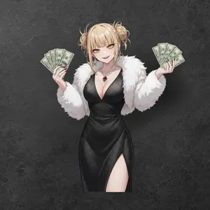 Toga Himiko Sticker – Money Babe Waifu, Villain Girl Energy, Rich Anime Baddie