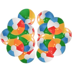 12'' Beach Ball for Kids: 14 Pack Beach Balls Bulk Inflatable Pool - Beach Balls Bulk Hawaiian Tropical Theme Party Decorations Favors Supplies