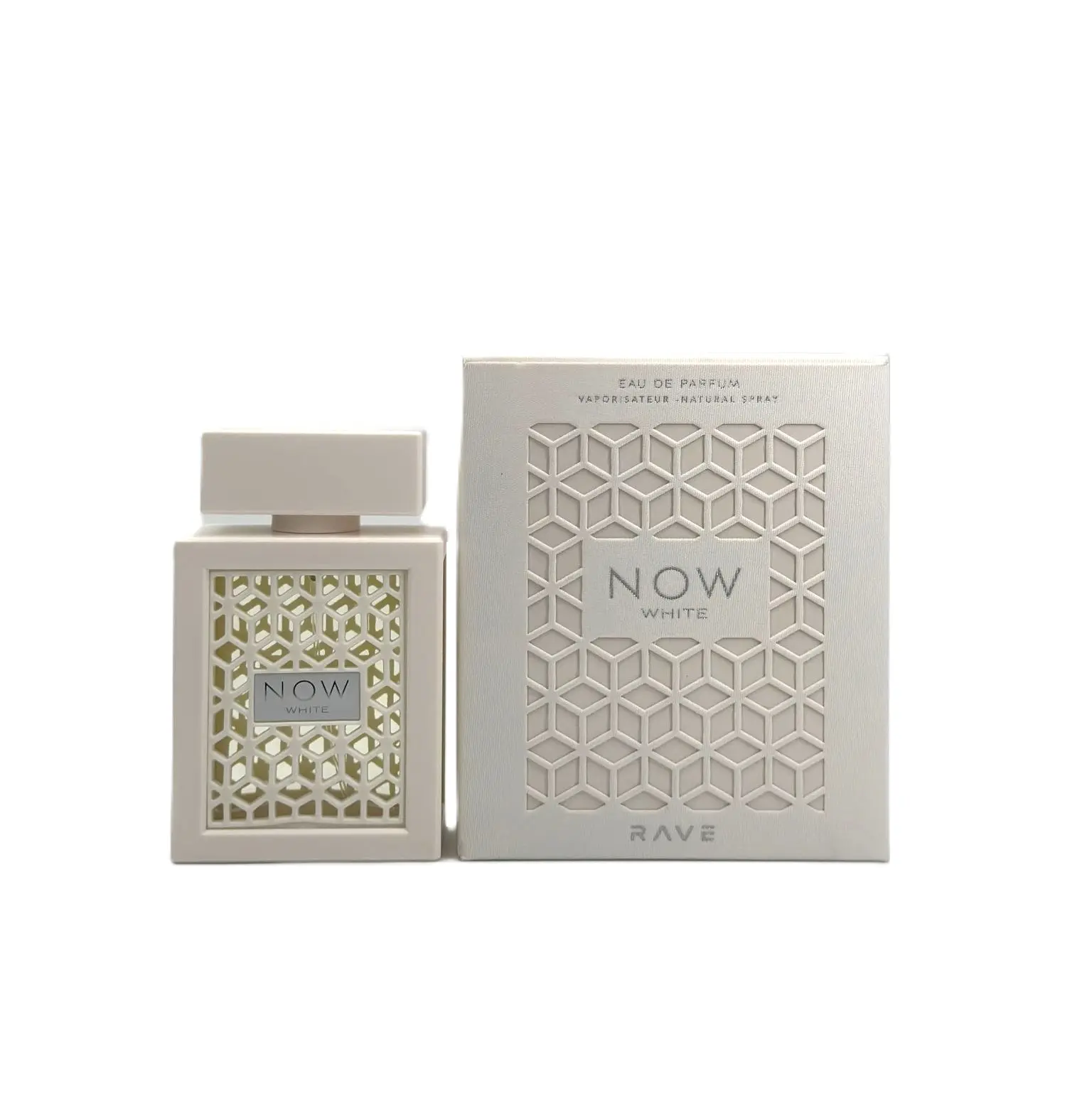 Lattafa Rave Now White Eau de Parfum, 3.4 fl oz Unisex Fragrance, Amber Cologne with Citrus, Green Tea & Patchouli Notes for Adults, Aromatic Unisex Fragrance, Edp Liquid Colognes