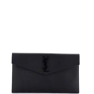Pre-owned Yves Saint Laurent Leather Clutches & Wristlets Saint Laurent Uptown Pouch by Rebag