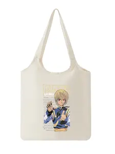 Anime Character Kurapika Print Tote Bag Casual Everyday Use Lightweight Reusable Shopping Bag for Teens and Young Adults Perfect Birthday Christmas Halloween Gift for Anime Fans and Otaku Culture Enthusiasts
