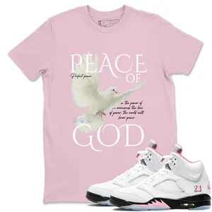 Unisex T-shirt To Match Sneakers Jordan 5 35th Anniversary - Peace of God. 100% Cotton for Casual Wear. Comfortable Summer Unisex T-Shirt to match Jordan Sneaker. Streetwear Style. urban outfitters