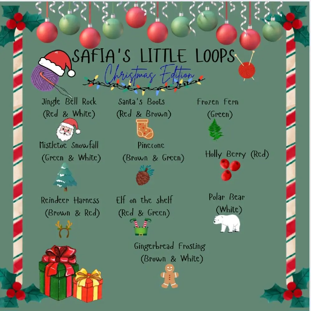Safia's Little Loops Hand Crochet Made Scrunchies