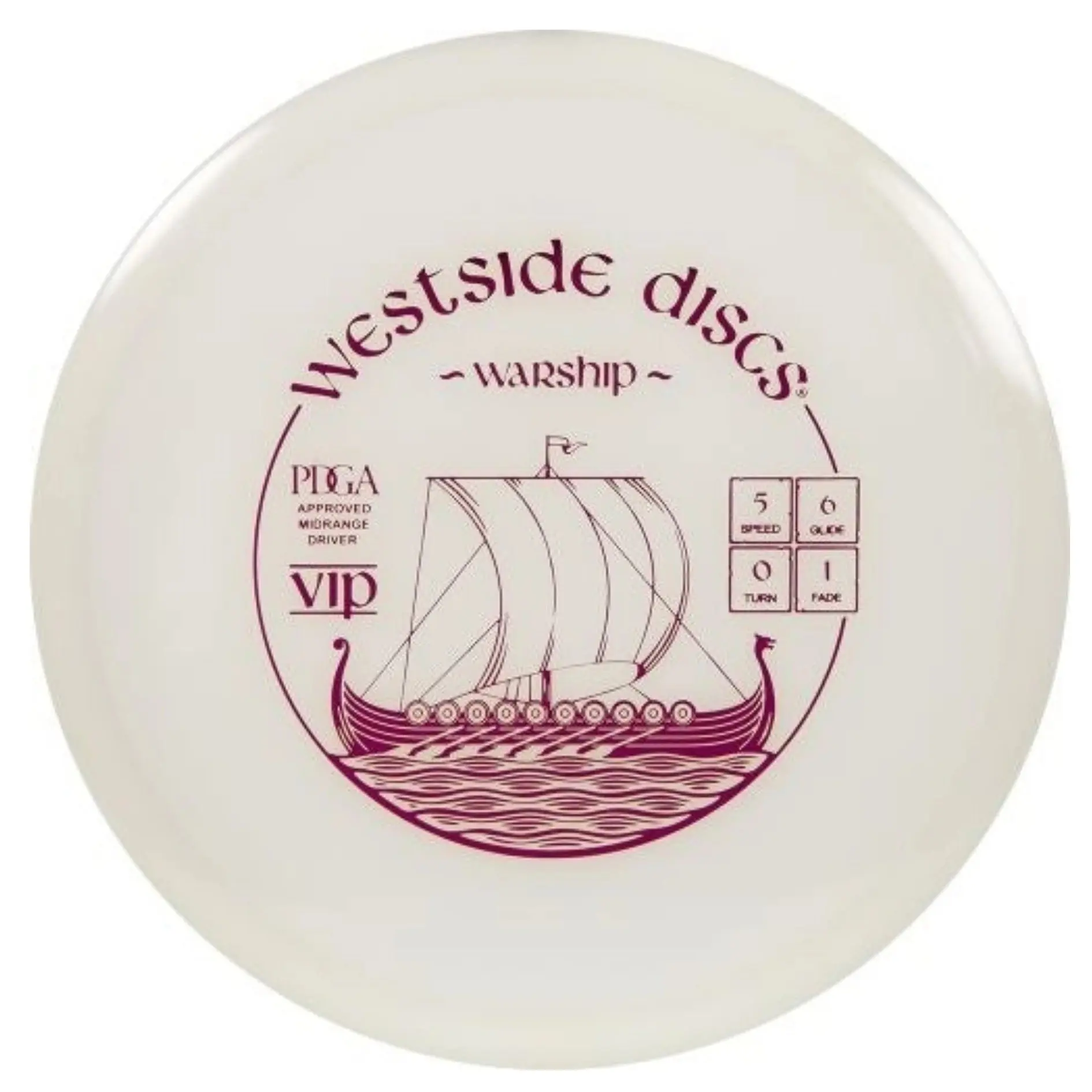 Beadless Midrange Disc Golf Frisbee, Stable Straight-Flying Driver in Durable Translucent VIP Plastic with High Glide for All Skill Levels, Flight, Driving, Outdoor, Westside