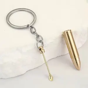 Bullet-shaped keychain with key ring, suitable for backpacks and home decoration, creative holiday gift inspiration, hanging decorative item