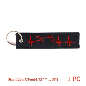 men keychain  Embroidery personality keychain