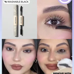 SHEGLAM All-In-One Volume & Length Mascara - Washable Black 2 In 1 Double Head Brush Easy - Makeup Cosmetic