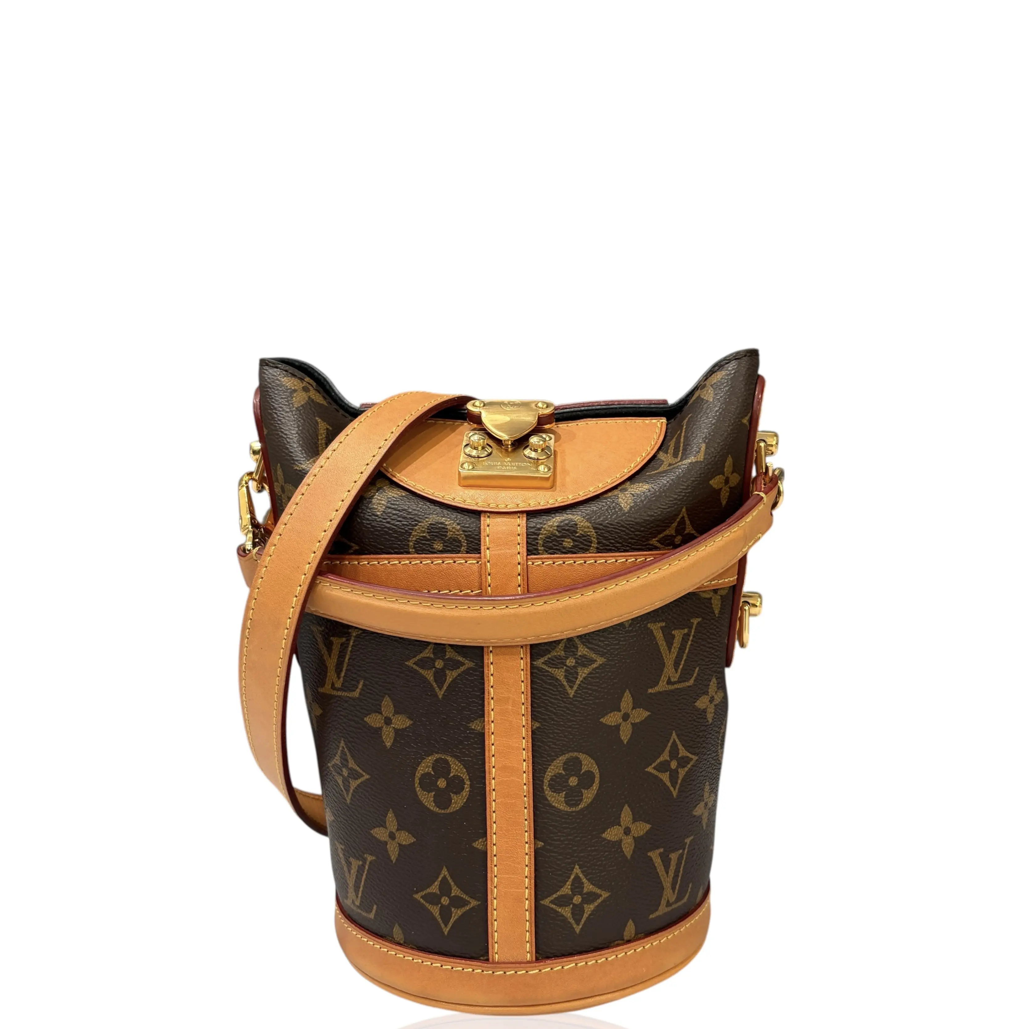 Pre-owned Louis Vuitton Leather travel bags Duffle Bag Monogram Brown (dh011026a5)