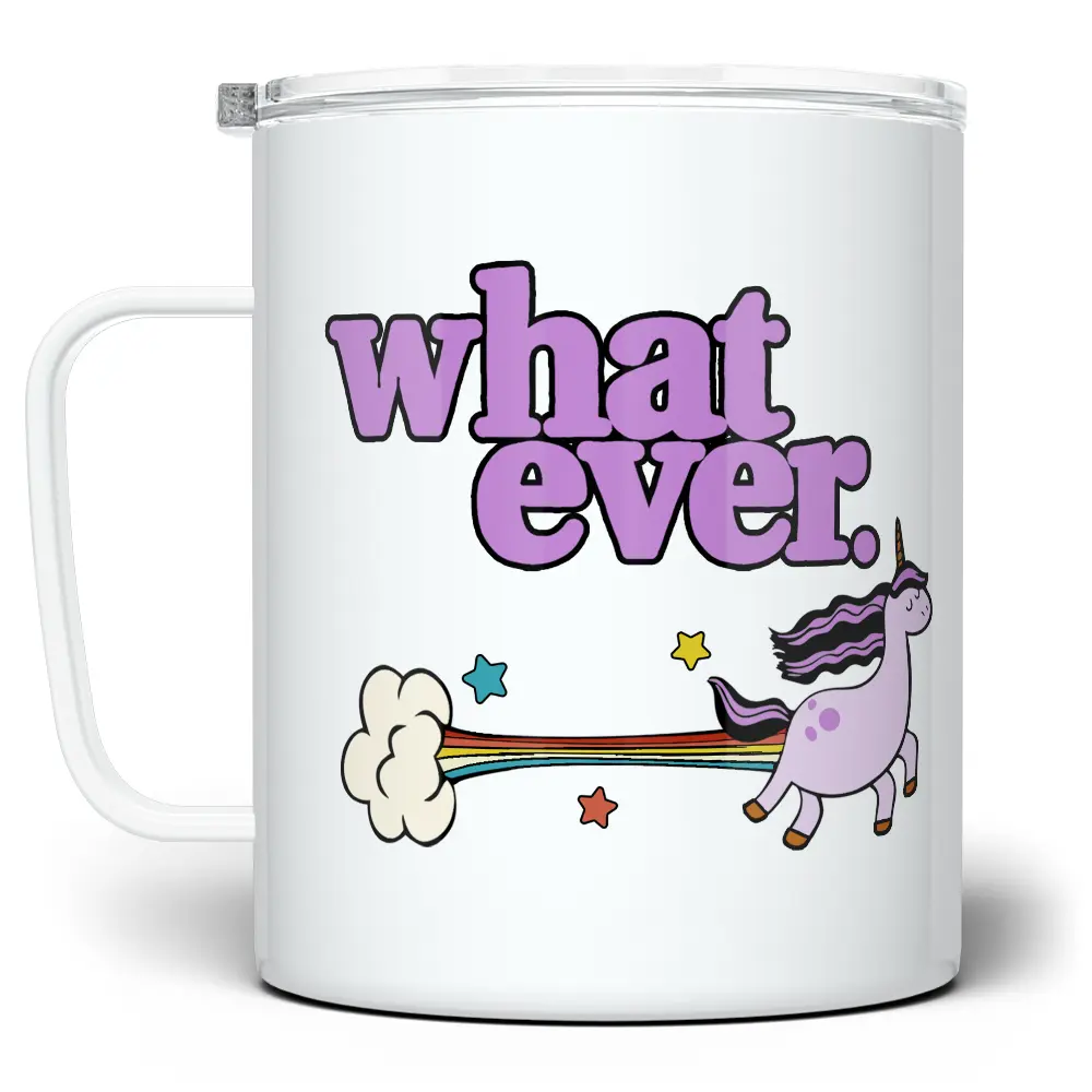 LOFTIPOP Whatever Unicorn Mug, Snarky Sassy Sarcastic Cup, Funny Cute Mugs, Designed and Printed in the USA by Loftipop