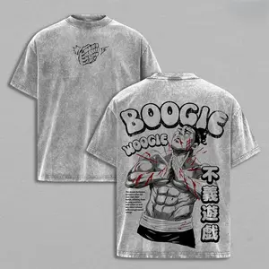 Aoi Todo Boogie Woogie Tee Washed – Jujutsu Kaisen Execution × Shibuya Incident Movie Edition Vintage Oversized Heavy Cotton Anime Manga T-Shirt, Cursed Energy Battle Mode Graphic Top, Retro Unisex Streetwear Sorcerer Power Pose