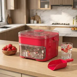 25/50 Grid Press Ice Cube Tray, Food Grade Ice Mold, Home Refrigerator Ice Cubes with Storage Box, Ice Scoop, Easy Release, No Flavor Transfer