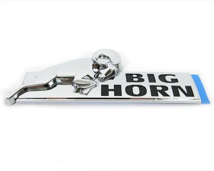 3D Raised Letter ABS Plastic Emblem Badge Decal - 1-Pack Black/Red/Chrome Replacement for 2008-2020 RAM Trucks 1500,2500,3500 Bighorn, Car Accessories, Automotive Vehicle Accessory, Vehicle Exterior Decoration, Emblem Car Stickers