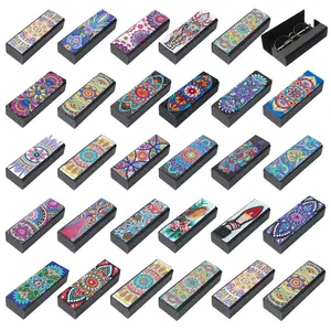 Diamond Painting Glasses Case, Mandala Eyewear Holder, DIY Sunglass Box for Travel or Desk Use