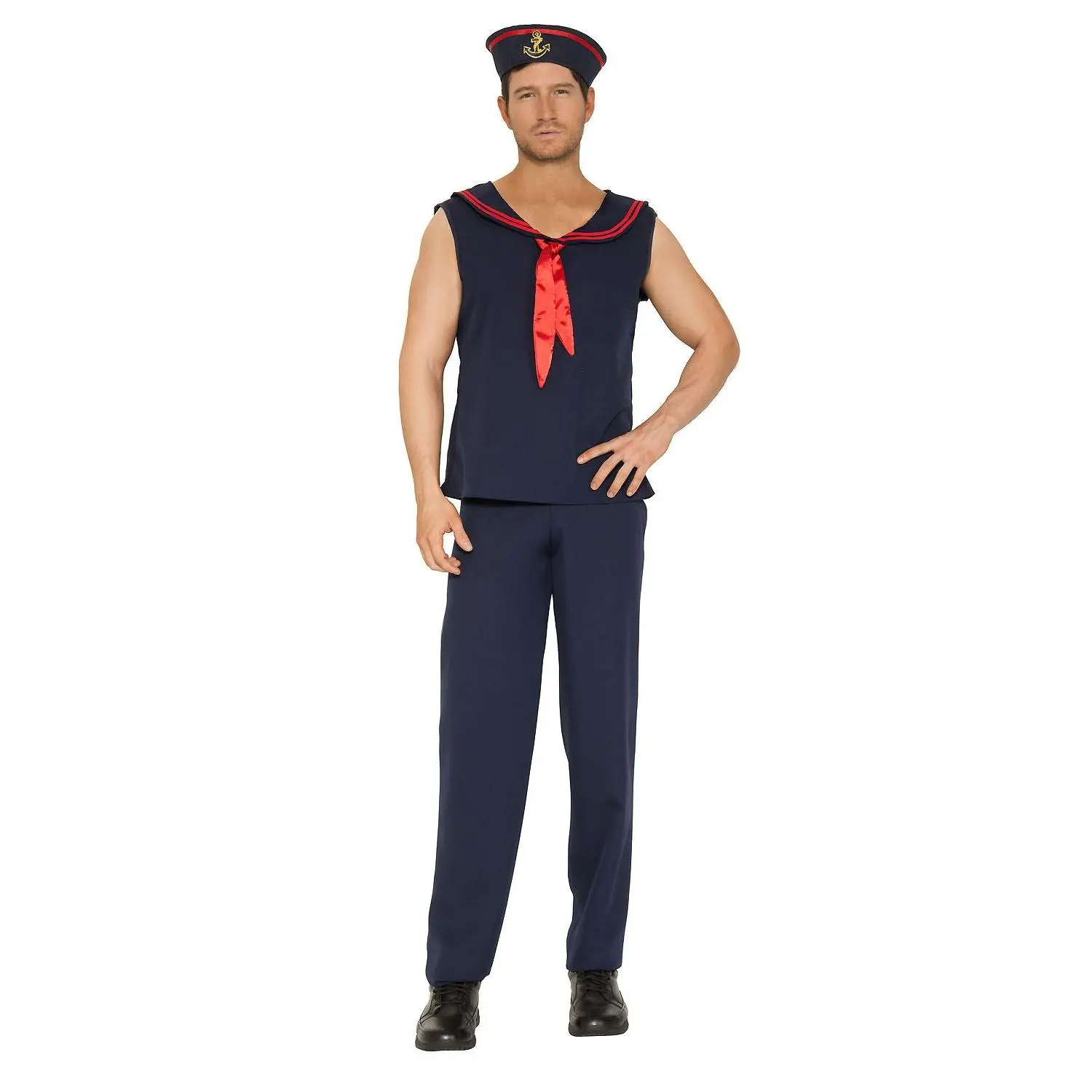 Adult Men's Sailor Navy Red Costume