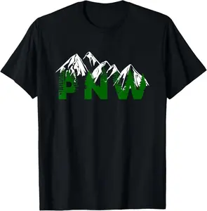 100% Cotton Pacific Northwest PNW Pine Trees Mountains Gift T-Shirt Sweatshirt, Hoodie, Comfort Colors