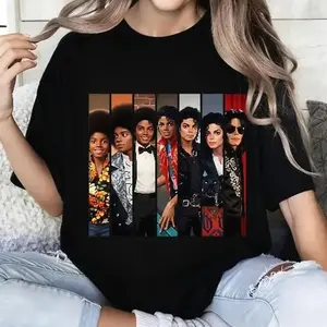 100 Percent Cotton Fashion Statement T-Shirt Michael Jackson Evolution Design Summer Wear Gift For Music Lovers # Michael Jackson # Jaafar Jackson # biopic # music legend W84