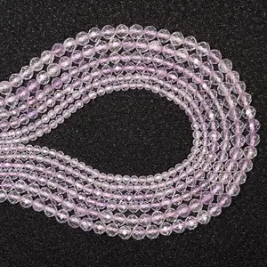 Natural Purple Jade Gemstone 2/3/4MM Tiny Faceted Beads 15.5inch for Jewelry Making Bracelet Necklace DIY Handmade Semi-Precious Stone Jasper