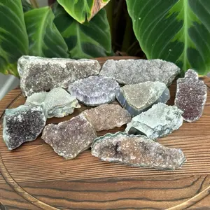 Rainbow Sugar Amethyst Chunks Natural Healing Crystals for Home Decor and Healing Practices
