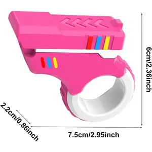 Portable Fidget Ring Fingertip Spinner, Novelty EDC Stress Relief Toy, ASMR Decompression Squeeze Gadget for ADHD Relax