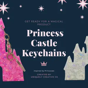 Sparkle with the Princess Castle Keychain: Experience Fairy Tale Magic in Your Pocket. This Glittering Castle is a Dream Come True. For Princesses, Fairy Tale Dreamers, and Castle Lovers. A Reminder of the Magic Within You. Let Your Keys Shine in Style.