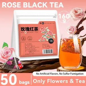 Rose Black Tea Gift Set,160g Premium Loose Leaf with Real Rose Buds, Fragrant Floral Aroma, Smooth & Sweet, Supports Relaxation, Digestion & Antioxidants