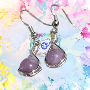 Lepidolite Drop Earrings
