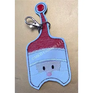 Santa with red hat key chain hand sanitizer holder w/o 1 oz. hand sanitizer | key chain hand sanitizer not included | Fall | Halloween