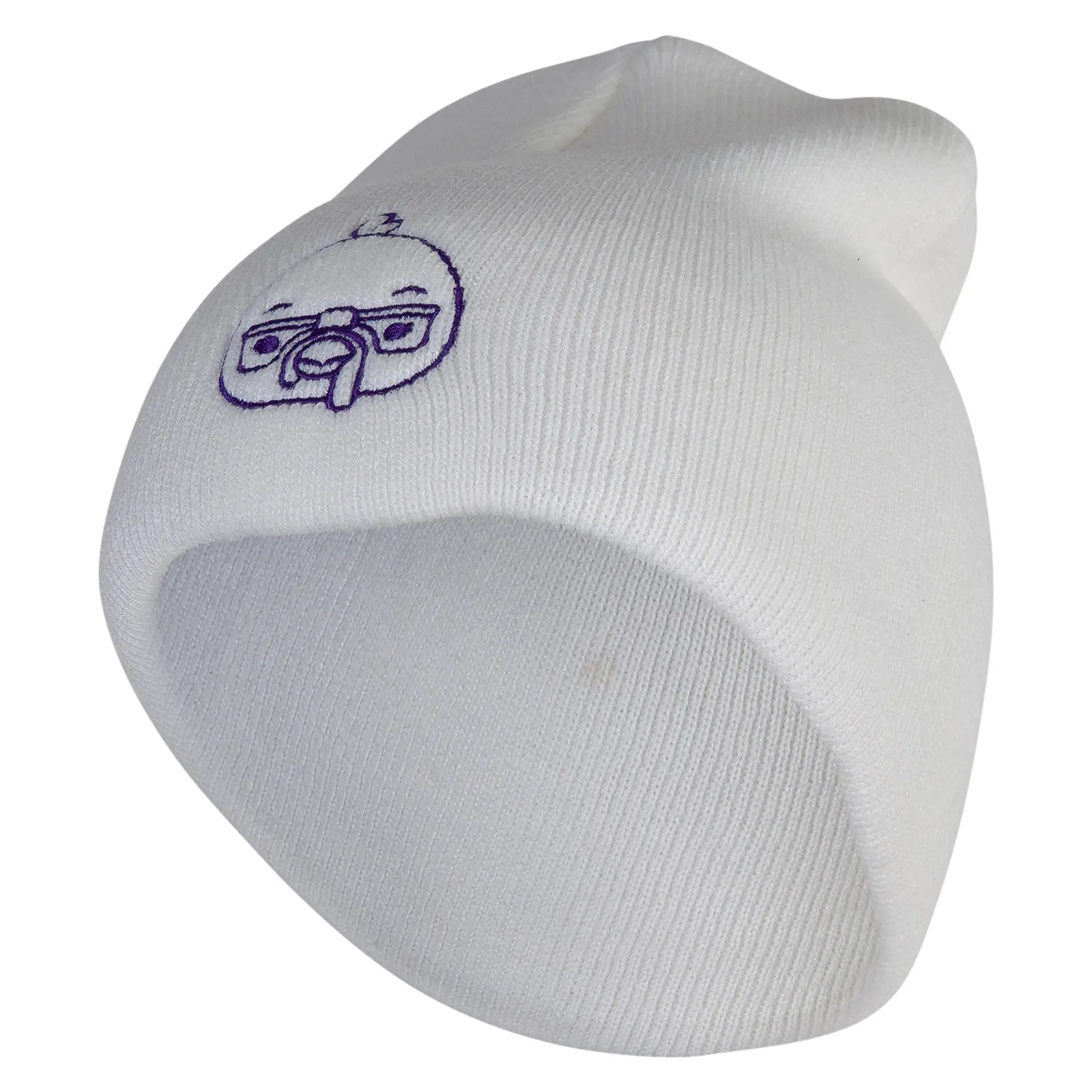Nerdy Turkey Embroidered 8 inch Acrylic Short Blank Beanie