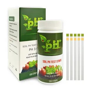 Soil pH Test Kit (3-9 Range) 100 Soil pH Tester Strips, Test Soil of Garden Lawn Grass Flower Vegetable Compost Indoor and Outdoor
