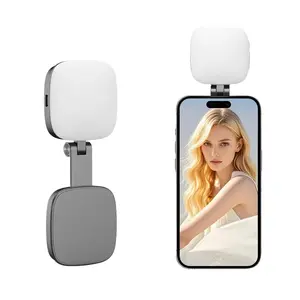 Halloween Mini LED Fill Light (Must-Have) – Magnetic Selfie Ring Light for Phones, Mini/Portable/Foldable with Mirror, 360° LED, Adjustable Angle, Skin-Brightening/Eye-Friendly | For Selfies/Live/Photography, Midnight Black Essential ring  lights