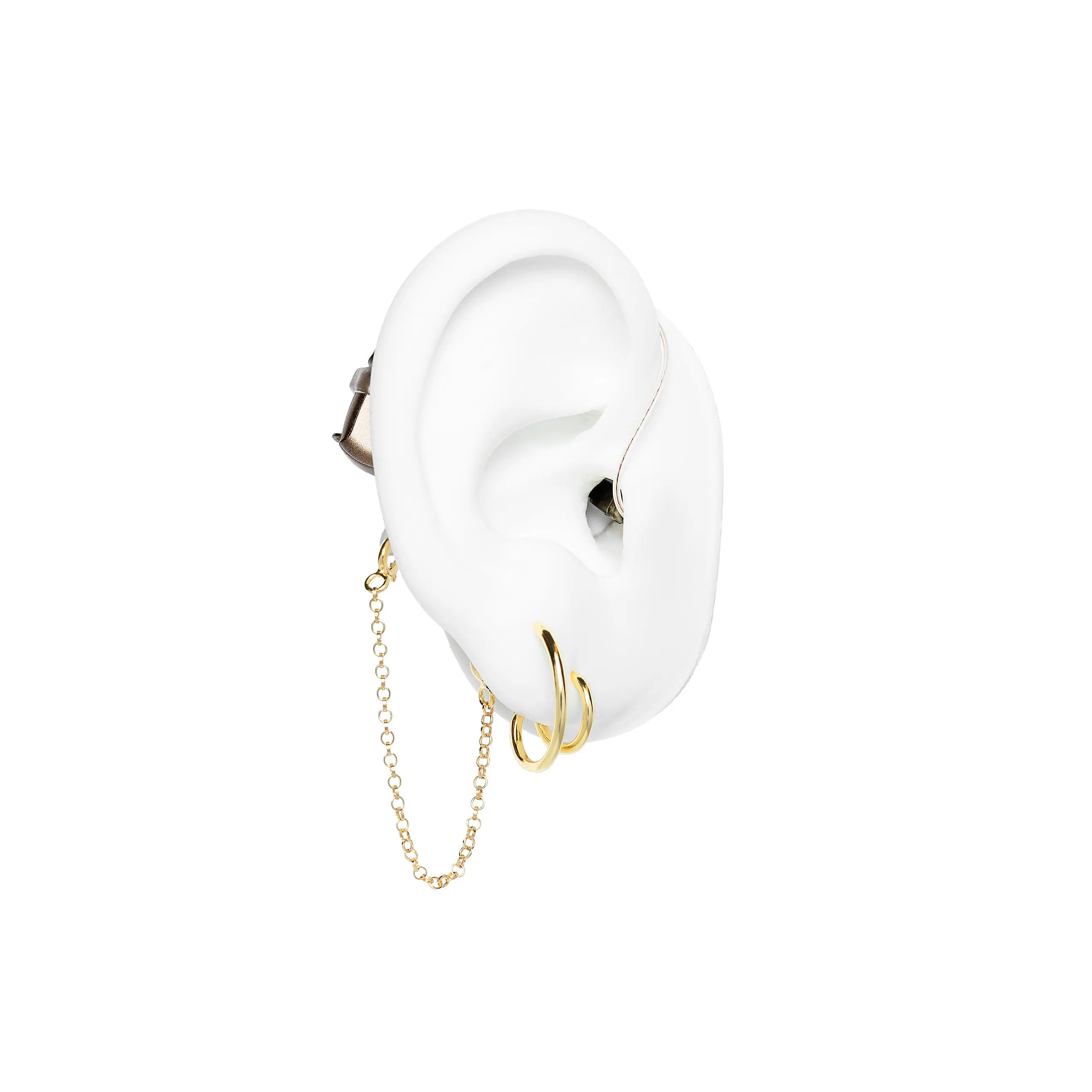 Double Piercing Deafmetal USA Hearing Aid Retention Jewelry
