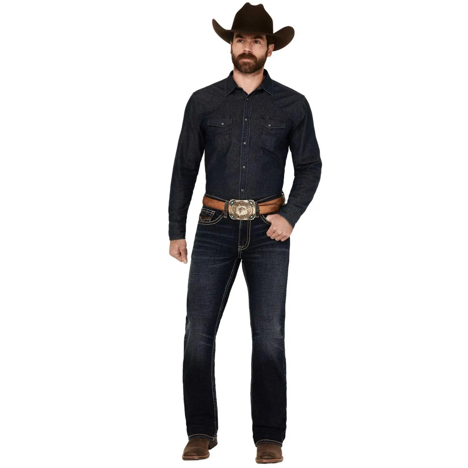 Cody James Men's Night Ranger Dark Wash Slim Bootcut Stretch Denim Jeans - Cjsu24j67-Dkw