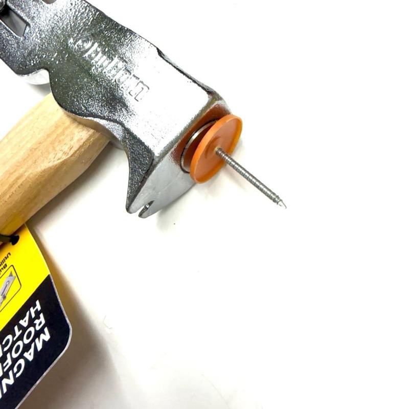 BigHorn 17oz Magnetic Roofing Hatchet with Wooden Handle for Efficient Nailing and Roofing Tasks